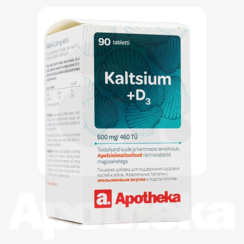 A. KALTSIUM+D3 600MG+460TÜ NÄRIMISTBL N90 (APELSIN)