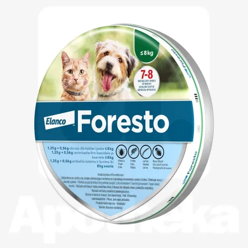 FORESTO RAVIMKAELARIHM 1,25G+0,56G/12,5G (38CM) N1 (KASS/KOER ≤8KG)