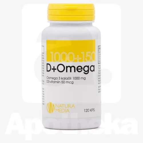 OMEGA-3 1000MG+ VITAMIIN D3 50MCG KAPSLID N120
