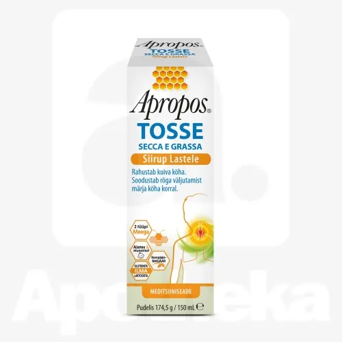 APROPOS TOSSE KÖHASIIRUP LASTELE 150ML