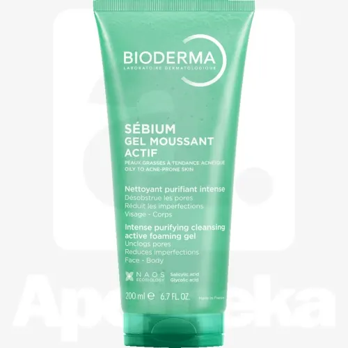 BIODERMA SEBIUM NÄOPESUGEEL AKTIIVHAPPEGA 200ML