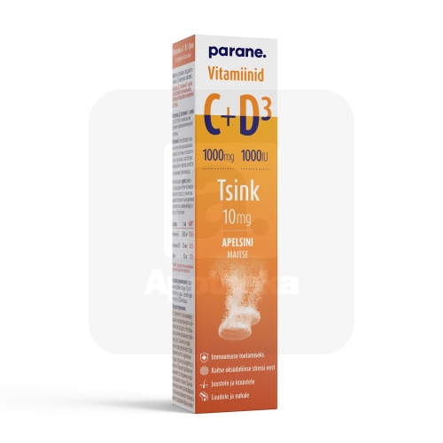PARANE VITAMIINID C 1000MG+D3 1000IU+TSINK 10MG N20