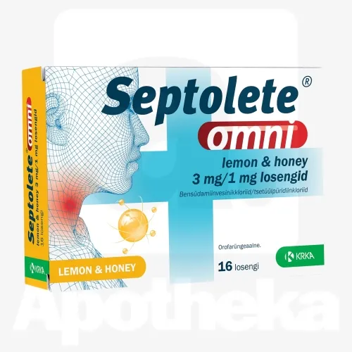 SEPTOLETE OMNI LOSENG LEMON&HONEY 3MG+1MG N16