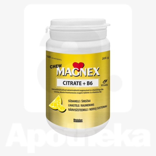MAGNEX CITRATE+VITAMIIN B6 NÄRIMISTBL 375MG N100