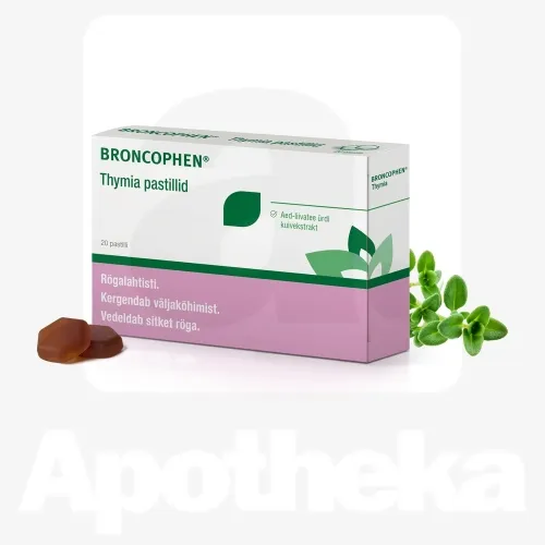 BRONCOPHEN THYMIA PASTILLID 59,5MG N20
