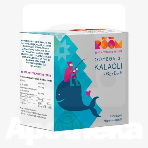 RÕÕM OOMEGA-3-KALAÕLI + Q10 + D3 + E KAPSLID N60