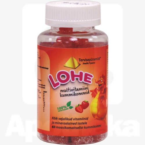 TERVISEPÜRAMIID LOHE MULTIVITAMIINI KUMMIKOMMID N60