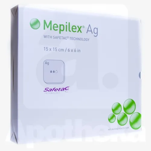 MEPILEX AG HAAVAPADI SILIKOONIGA 15X15CM N5
