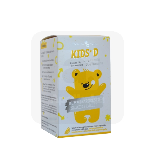 KIDS+ D-VITAMIIN 20MCG KUMMIKARUKESED N60