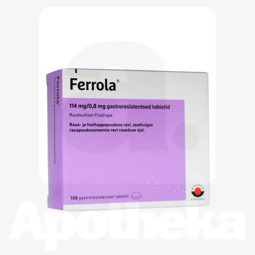 FERROLA GASTRORESIST TBL 114MG+0,8MG N100