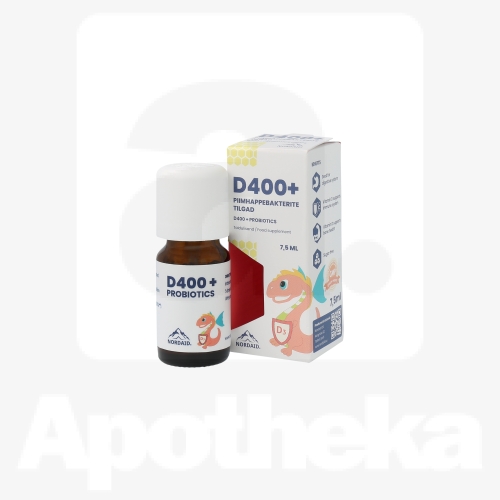D-VITAMIINI JA PIIMHAPPEBAKTERITEGA TILGAD D400 7,5ML
