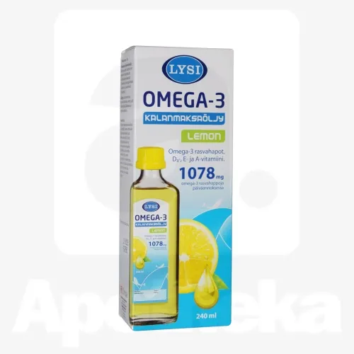LYSI OMEGA-3 KALAMAKSAÕLI SIDRUNIMAITSELINE 240ML