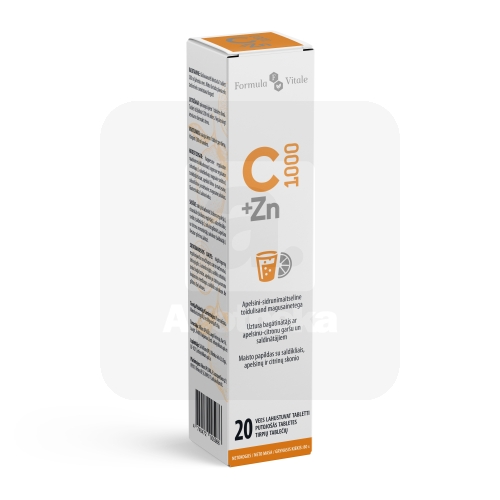 FORMULA VITALE C-VIT 1000MG + ZN 25MG LAH TBL N20