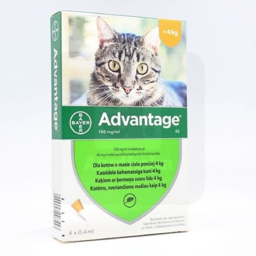 Advantage täpilahus kassidele 0,4ml
