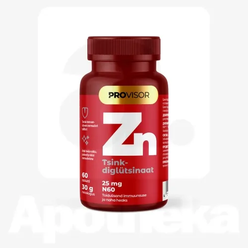 PROVISOR TSINKDIGLÜTSINAAT 25MG N60