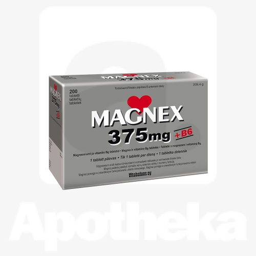 MAGNEX + VITAMIIN B6 TBL 375/2,2MG N200