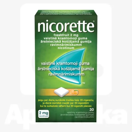 NICORETTE FRESHFRUIT NÄRIMISKUMM 2MG N30