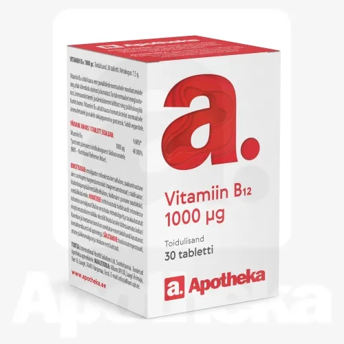 A. VITAMIIN B12 TBL 1000 MCG N30