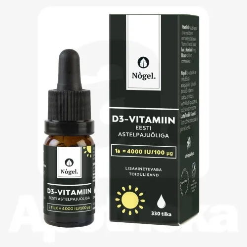 NÕGEL D3-VITAMIIN EESTI ASTELPAJUÕLIGA 4000IU/TILGAS 10ML