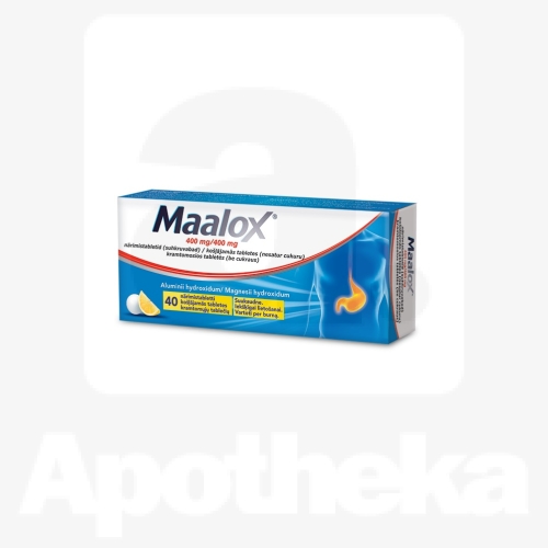 MAALOX NÄRIMISTBL 400MG+400MG N40 SUHKRUVABA
