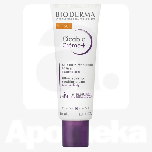 BIODERMA CICABIO CRÈME+ KREEM RAHUSTAV, TAASTAV SPF50+ 40ML