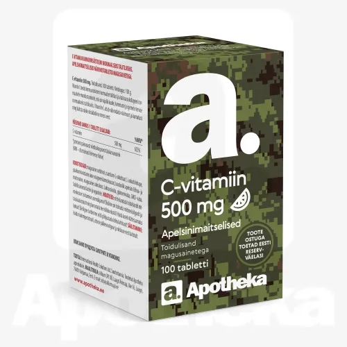 A. C VITAMIIN 500MG NÄRIMISTBL N100 APELSINIMAITSELINE