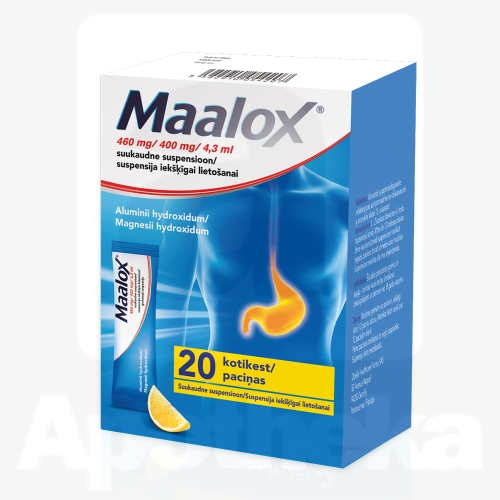 MAALOX SUUKAUDNE SUSP 460MG+400MG/4,3ML N20