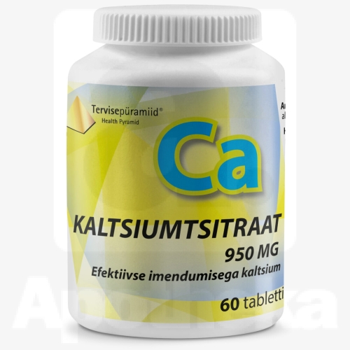 TERVISEPÜRAMIID KALTSIUMTSITRAAT TBL 950MG N60
