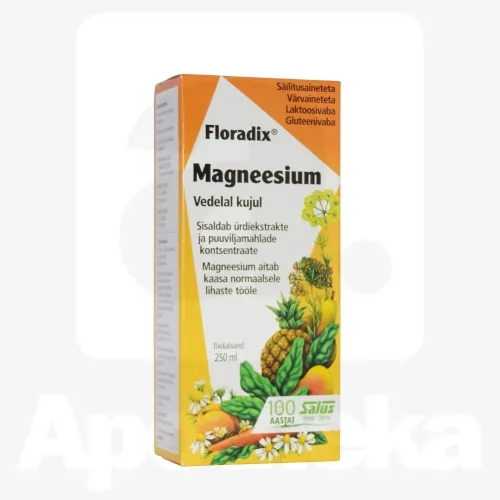 SALUS FLORADIX MAGNEESIUM 250ML ÜRDI-MAHLAKONTSENTRAAT