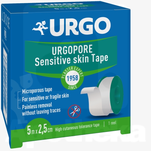 URGOPORE RULLPLAASTER 2,5CMX5M (PABERIST)