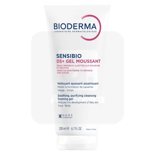 BIODERMA SENSIBIO DS+ PUHASTUSGEEL PUNETAVALE NAHALE 200ML