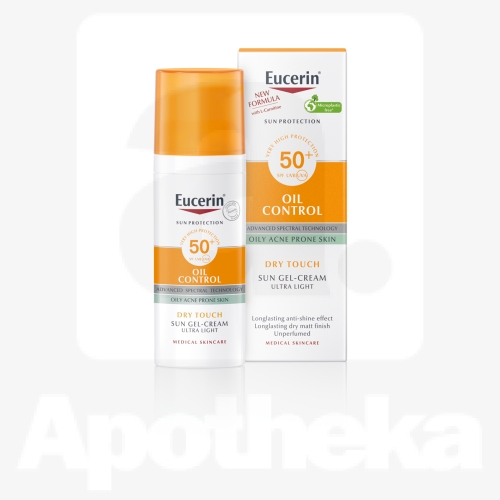 EUCERIN SUN OIL CONTROL PÄIKESEKAITSE GEEL-KREEM SPF50+ 50ML