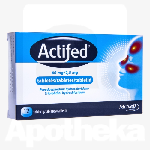 ACTIFED TBL 2,5MG+60MG N12