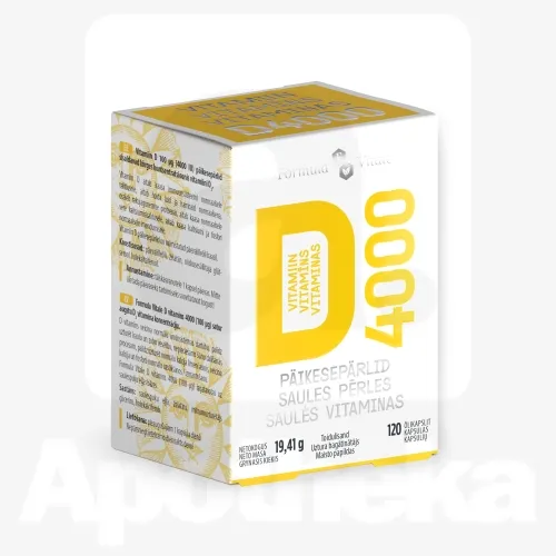 FORMULA VITALE D-VIT PÄIKESEPÄRLID 4000IU N120