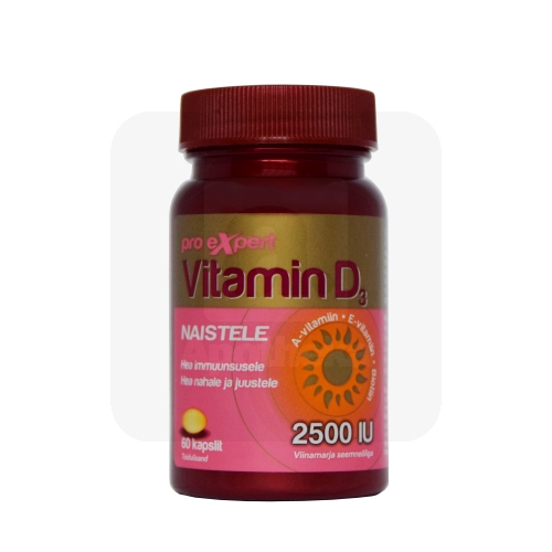 VITAMIN D3 PRO EXPERT 2500IU NAISTELE KAPSLID N60