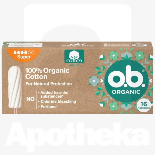 O.B. HÜG TAMPOONID ORGANIC SUPER N16