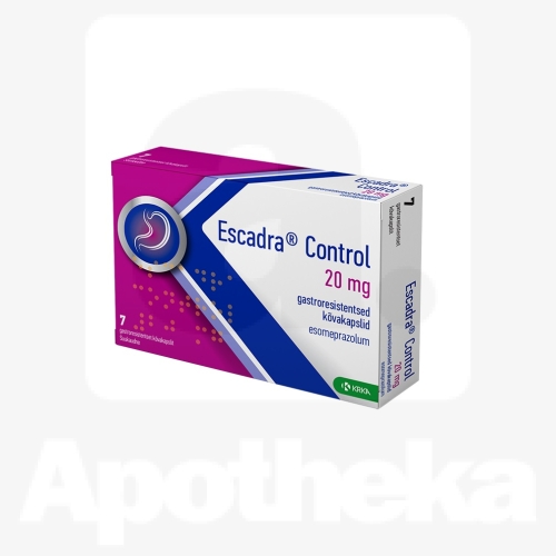 ESCADRA CONTROL GASTRORESISTENTNE KÕVAKAPSEL 20MG N7