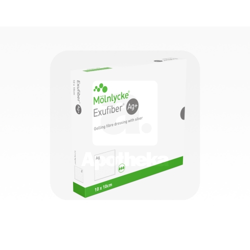 EXUFIBER AG+ 10X10CM N10 ANTIMIKROOBNE GEELISTUV HAAVASIDE