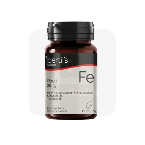 BERTILS KELASIN RAUD TBL 25MG N100