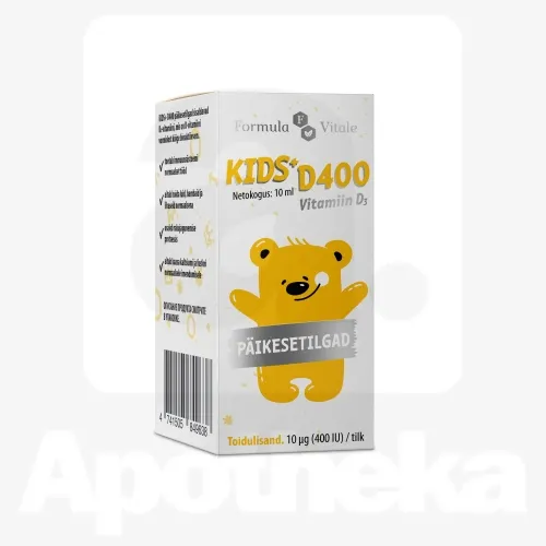 FORMULA VITALE KIDS+ D 400IU PÄIKESETILGAD 10ML