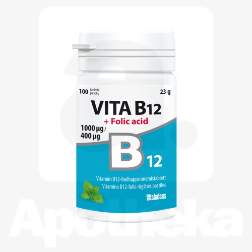 VITA B12 + FOOLHAPE TBL 1MG/400MCG N100