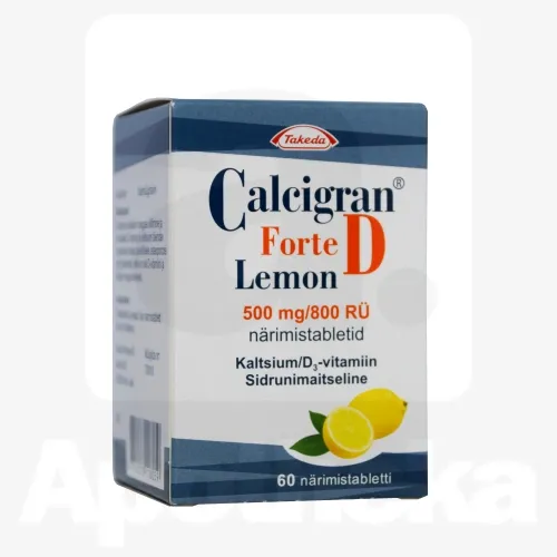 CALCIGRAN FORTE D LEMON NÄRIMISTBL 500MG+800RÜ N60