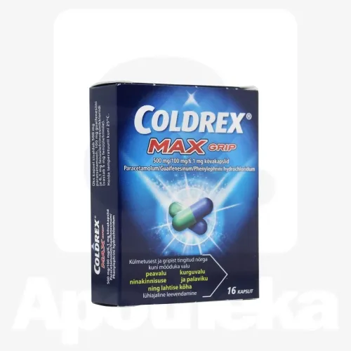 COLDREX MAXGRIP KÕVAKAPSEL  500MG+100MG+6,1MG N16