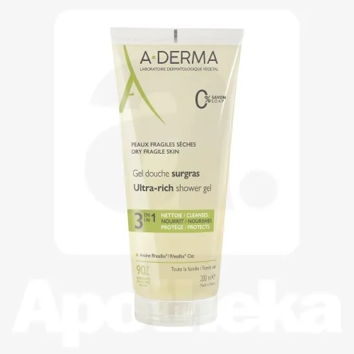 A-DERMA DUSHIGEEL KAERAEKSTRAKTIGA 200ML