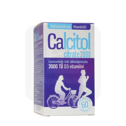 CALCITOL CITRATE NÄRIMISTBL 2000MG+D3 2000IU N60