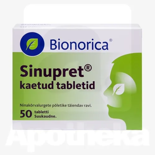 SINUPRET KAETUD TBL 6MG+18MG+18MG+18MG+18MG N50