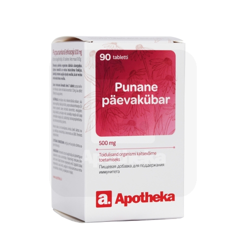 A. PUNANE PÄEVAKÜBAR TBL 500MG N90