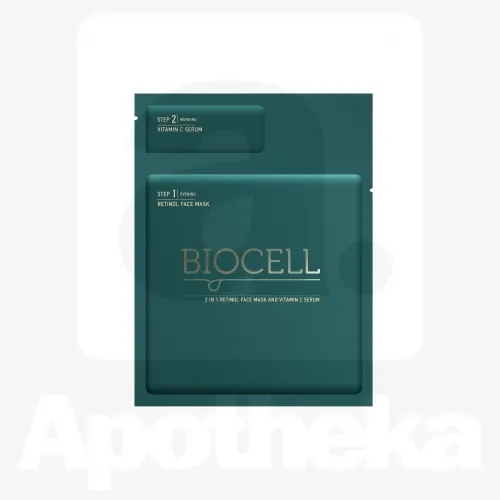 BIOCELL 2IN1 NÄOMASK RETINOOLIGA + VITAMIIN C SEERUM N1