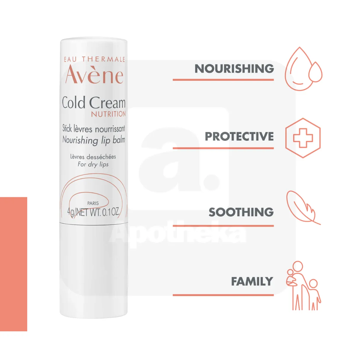 AVENE COLD CREAM HUULEPALSAM TOITEV 4G - Tootepilt 2