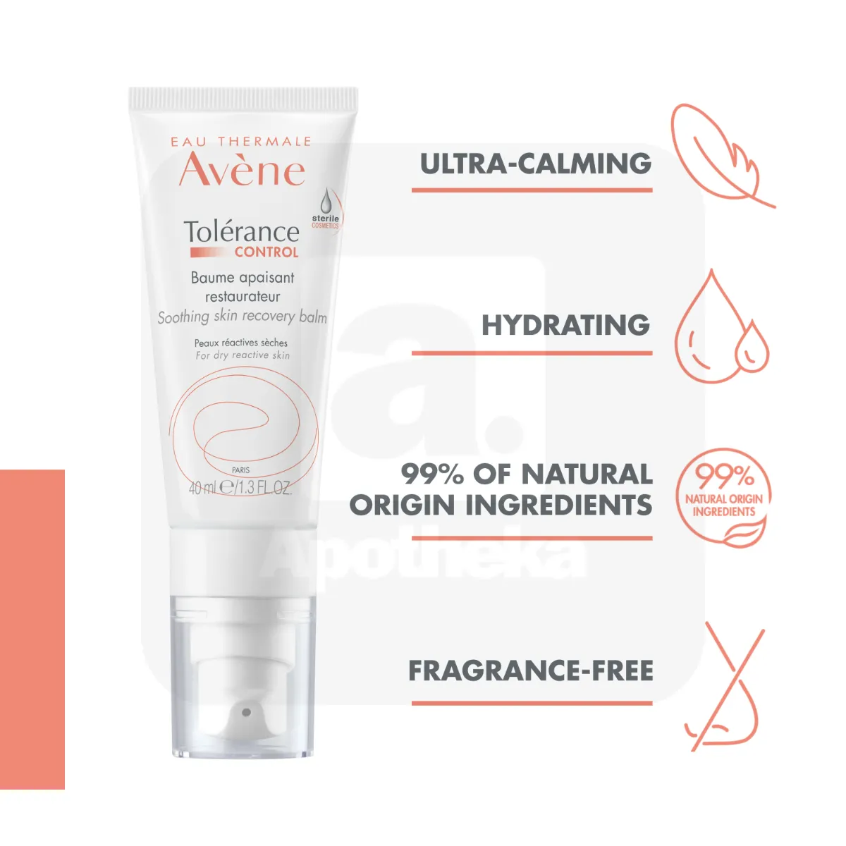 AVENE TOLERANCE CONTROL NÄOPALSAM NAHKA TAASTAV 40ML - Tootepilt 2